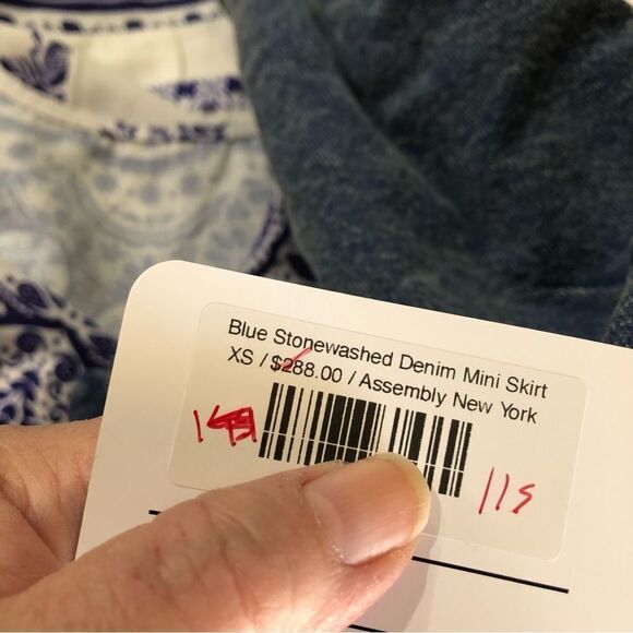 NWT ASSEMBLY New York Stonewashed Denim Mini Skirt Size XS - Picture 11 of 12